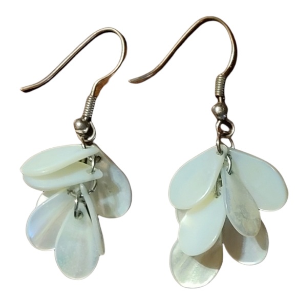 Mother Of Pearl Citrine Crystal Milky Quartz Sterling Silver Necklace Earrings - Picture 2 of 7